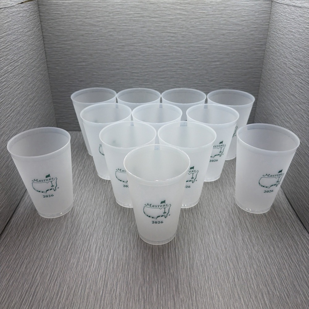 Masters‎ Tournament 2026 Set of 12 Souvenir Cups Augusta National Golf New
